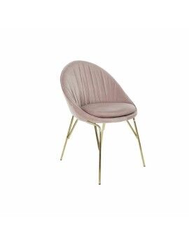 Cadeira de Sala de Jantar DKD Home Decor Cor de Rosa Dourado 60 x 60 x 85 cm