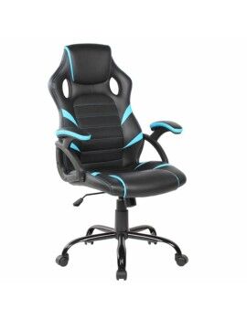 Cadeira de escritório com apoio para a cabeça DKD Home Decor Azul Preto 66 x 63 x 120 cm
