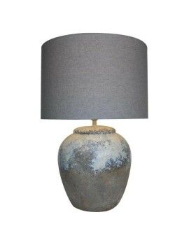 Lâmpada de mesa DKD Home Decor Tela Cerâmica Cinzento (38 x 38 x 60 cm)