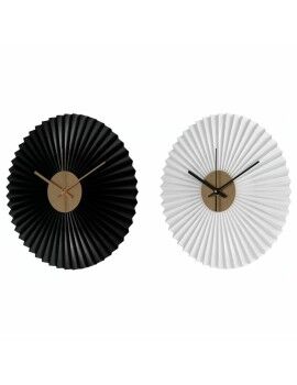 Reloj de Pared DKD Home Decor Blanco Negro Blanco/Negro Hierro Plástico Moderno 30 x 4 x 30 cm (2...