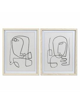 Cuadro DKD Home Decor Abstracto Moderno (55 x 2 x 70 cm) (2 Unidades)