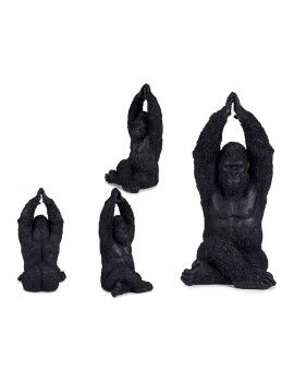 Figura Decorativa Gorila Preto 18 x 36,5 x 19,5 cm