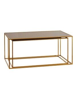 Conjunto de 2 mesas Preto Dourado (2 pcs)