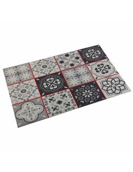 Tapete de Rato Versa Mosaico Cinzento Cozinha Poliéster (50 x 2 x 80 cm)