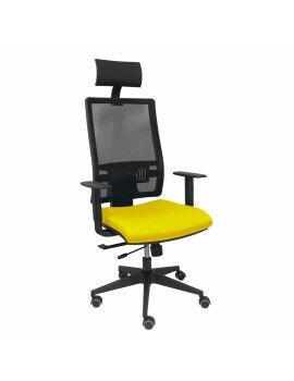Cadeira de escritório com apoio para a cabeça P&C B10CRPC Amarelo