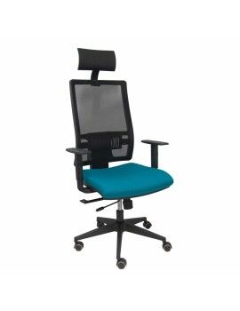Cadeira de escritório com apoio para a cabeça P&C B10CRPC Verde/Azul
