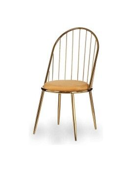 Cadeira Dourado Barras Mostarda 48 x 95,5 x 48 cm