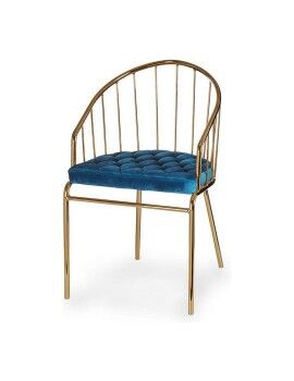Cadeira Dourado Azul Barras 51 x 81 x 52 cm