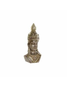 Figura Decorativa DKD Home Decor Marrón Dorado Buda Oriental 15 x 9 x 30 cm