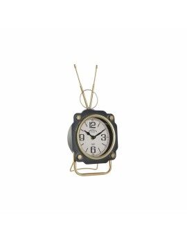 Reloj de Mesa DKD Home Decor Negro Dorado Cristal Hierro Vintage 15,5 x 8,5 x 32 cm