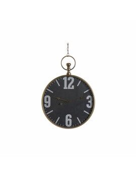 Relógio de Parede DKD Home Decor Cristal Preto Dourado Ferro (60 x 6.5 x 80 cm)