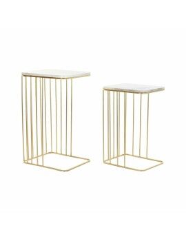 Conjunto de 2 mesas pequenas DKD Home Decor Dourado 45,4 x 37,5 x 73 cm