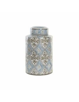Vaso DKD Home Decor Porcelana Bege Azul 18 x 18 x 30 cm Árabe