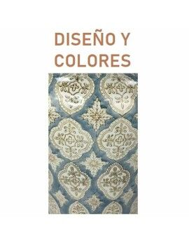 Lámpara de mesa DKD Home Decor Porcelana Beige Azul Poliéster (35 x 35 x 57 cm)