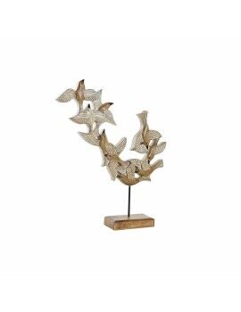 Figura Decorativa DKD Home Decor Bege Ferro Pássaros (49 x 11,5 x 63 cm)