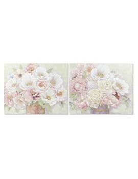 Cuadro DKD Home Decor Florero 100 x 3 x 80 cm Shabby Chic (2 Unidades)