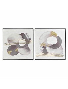 Cuadro DKD Home Decor Abstracto 60 x 3,5 x 60 cm Urbano (2 Unidades)