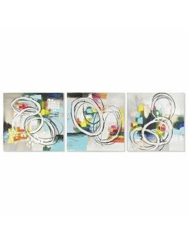 Cuadro DKD Home Decor 60 x 2,8 x 60 cm Abstracto Moderno (3 Piezas)