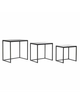 Conjunto de 3 mesas pequenas DKD Home Decor Preto 58 x 36,5 x 53,5 cm