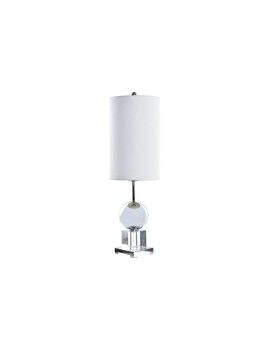 Lâmpada de mesa DKD Home Decor Cristal Prateado Metal Branco 25 x 25 x 78 cm 220 V 50 W