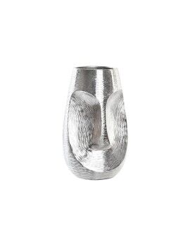 Vaso DKD Home Decor Face Prateado Alumínio Moderno (19 x 19 x 31 cm)