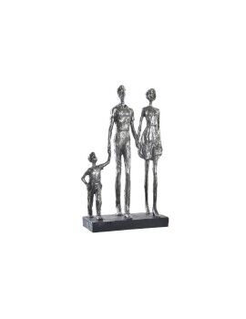 Figura Decorativa DKD Home Decor Prateado Preto Resina Moderno Família (26 x 11,5 x 41,5 cm)