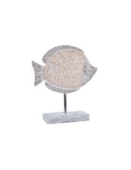Figura Decorativa DKD Home Decor 27,4 x 9 x 32 cm Natural Cinzento Peixe Mediterrâneo
