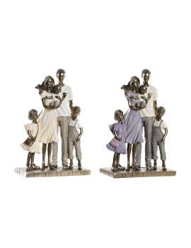 Figura Decorativa DKD Home Decor 17,5 x 8,5 x 26 cm Dorado Familia (2 Unidades)