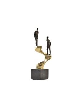 Figura Decorativa DKD Home Decor Dorado Resina Gris oscuro Escalera Moderno (14 x 14 x 41,5 cm)