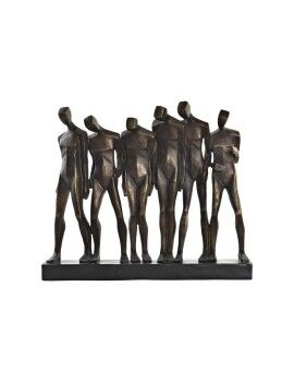 Figura Decorativa DKD Home Decor Negro Cobre Resina Personas Moderno (40 x 10,5 x 34,5 cm)