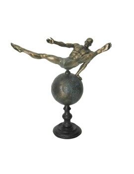 Figura Decorativa DKD Home Decor Mundo Dorado Resina Gimnasta Moderno (29 x 16 x 33 cm)