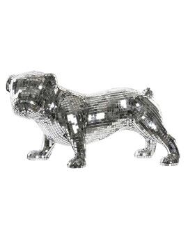 Figura Decorativa DKD Home Decor Inglés Plateado Bulldog Resina Moderno (45,5 x 21,5 x 25 cm)