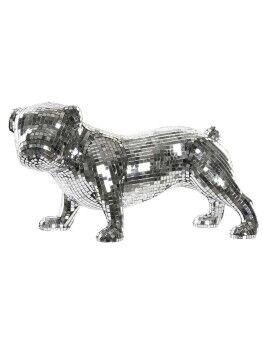 Figura Decorativa DKD Home Decor Inglês Prateado Bulldog Resina Moderno (45,5 x 21,5 x 25 cm)