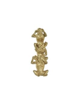 Figura Decorativa DKD Home Decor Dourado Macacos 9 x 7 x 25 cm