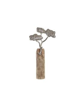 Figura Decorativa DKD Home Decor Tronco Plateado Árbol Marrón Aluminio Colonial Madera de mango...