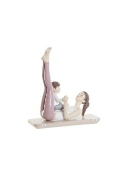 Figura Decorativa DKD Home Decor Rosa Yoga Scandi 15,5 x 6,5 x 17 cm