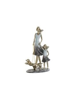 Figura Decorativa DKD Home Decor 16 x 9,5 x 24 cm Azul Dorado Familia