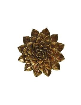 Decoración de Pared DKD Home Decor Dorado Flor 23 x 3 x 23 cm