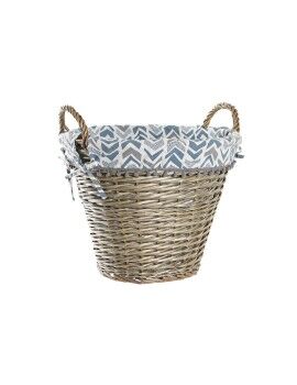 Cesta DKD Home Decor 44 x 44 x 42 cm Poliéster Mimbre