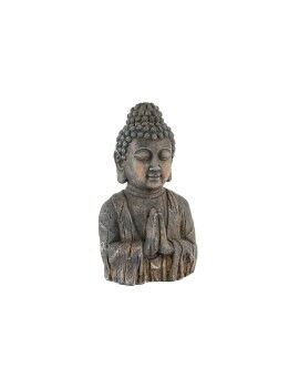 Figura Decorativa DKD Home Decor Fibra de Vidro Cinzento Buda Pedra Vidro (28 x 20 x 50 cm)
