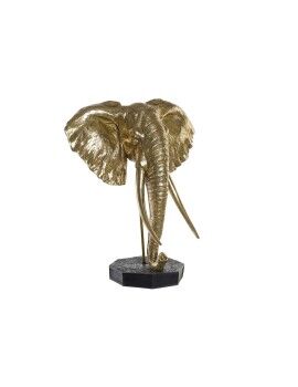 Figura Decorativa DKD Home Decor Elefante Preto Dourado Metal Resina (60 x 36 x 73 cm)