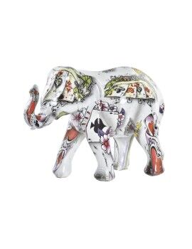Figura Decorativa DKD Home Decor Branco Multicolor Elefante Colonial 11 x 5 x 9 cm