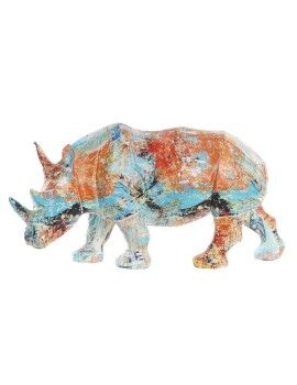 Figura Decorativa DKD Home Decor 34 x 12,5 x 16,5 cm Multicolor Rinoceronte Moderno