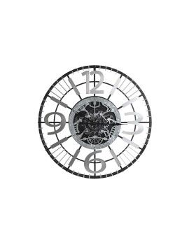 Relógio de Parede DKD Home Decor Prateado Preto Ferro (80 x 7 x 80 cm)
