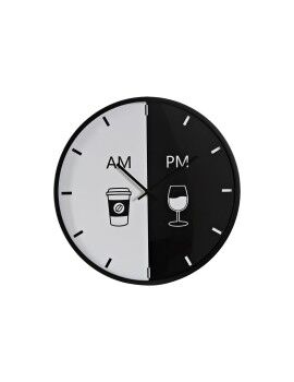 Relógio de Parede DKD Home Decor Preto Metal Branco (60 x 4 x 60 cm)