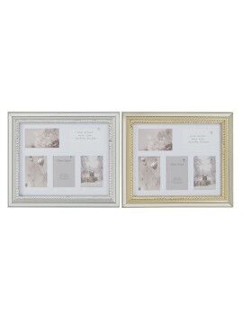 Marco de Fotos DKD Home Decor Luxury 46,5 x 2 x 40 cm Cristal Plateado Dorado Poliestireno...