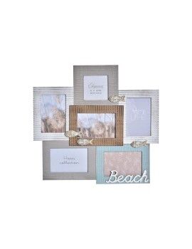 Marco de Fotos DKD Home Decor Beach 46,5 x 2 x 44,5 cm Madera Marinero