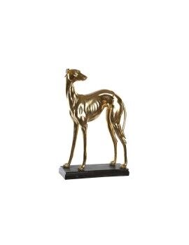 Figura Decorativa DKD Home Decor 44,5 x 17 x 65,5 cm Preto Dourado Cão