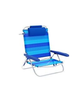 Cadeira de Campismo Acolchoada Marbueno Riscas Azul 61 x 82 x 68 cm
