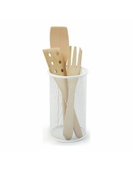 Bote para Utensilios de Cocina Confortime Metal Blanco (12 x 20 cm)